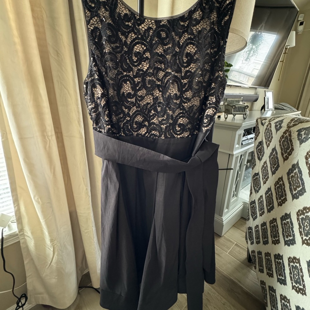 R&M Richards Premiere 18W Black Lace Cocktail Dress Formal Party